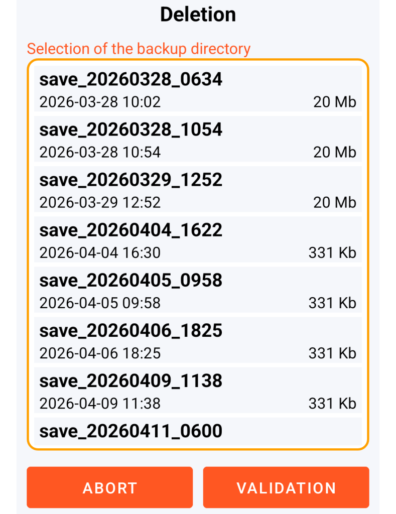 LocalSafeBox - Management of the backup directory to be deleted