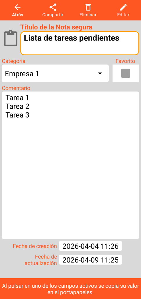 LocalSafeBox - Consulta de una nota segura