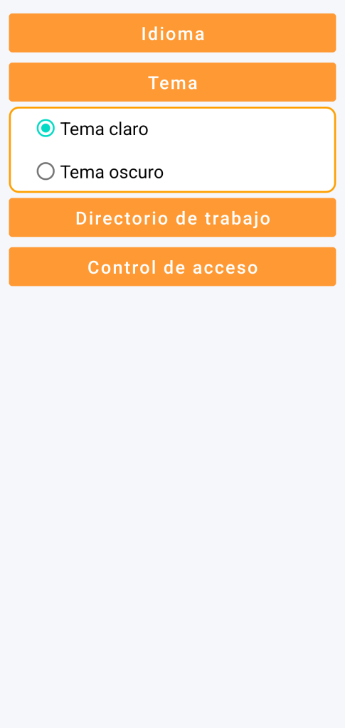 LocalSafeBox - Elección del tema