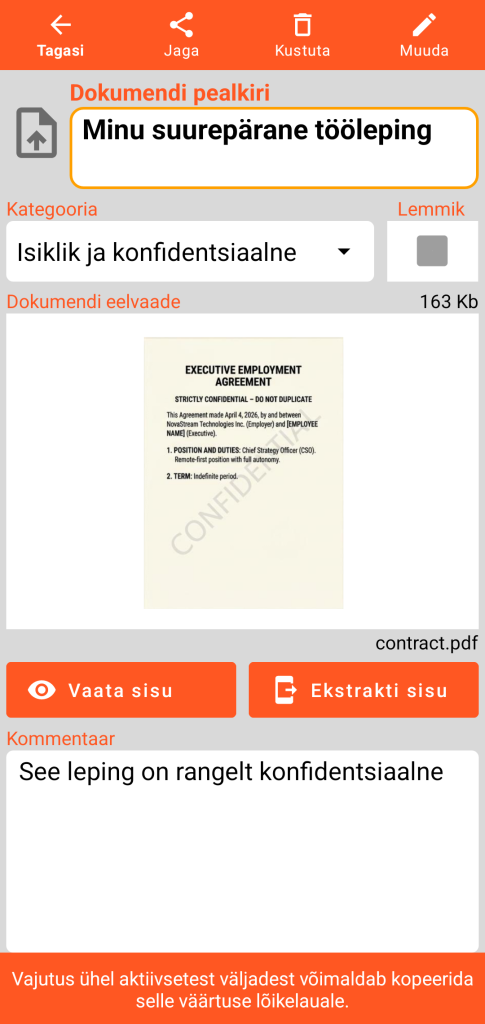 LocalSafeBox - PDF-faili sisaldava Document vaatamine