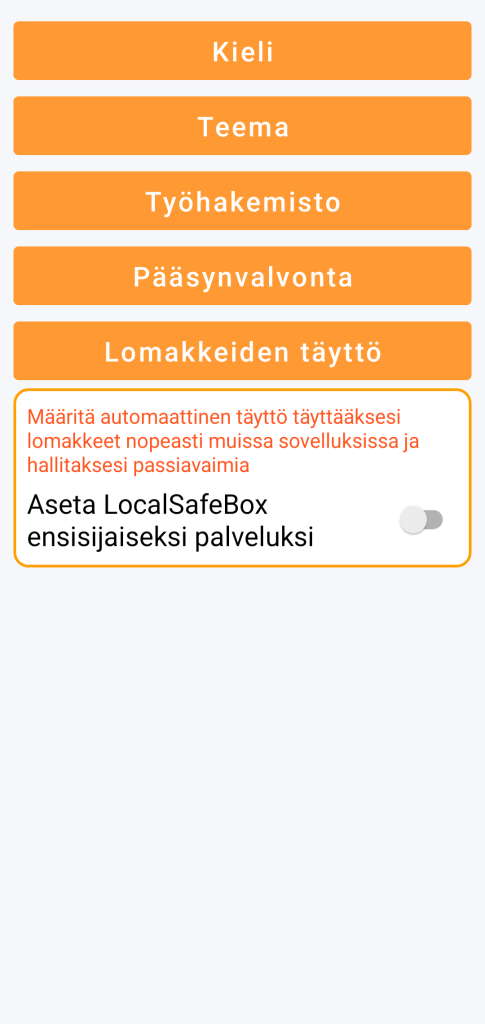 Automaattinen täyttö (autofill)