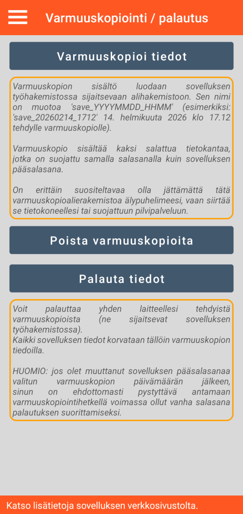LocalSafeBox - Varmuuskopioiden ja palautusten hallinta