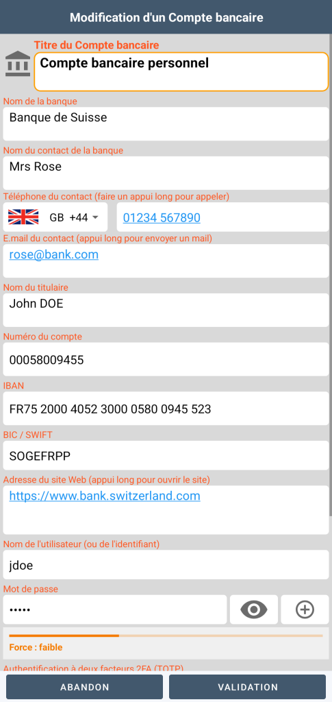 Compte bancaire
