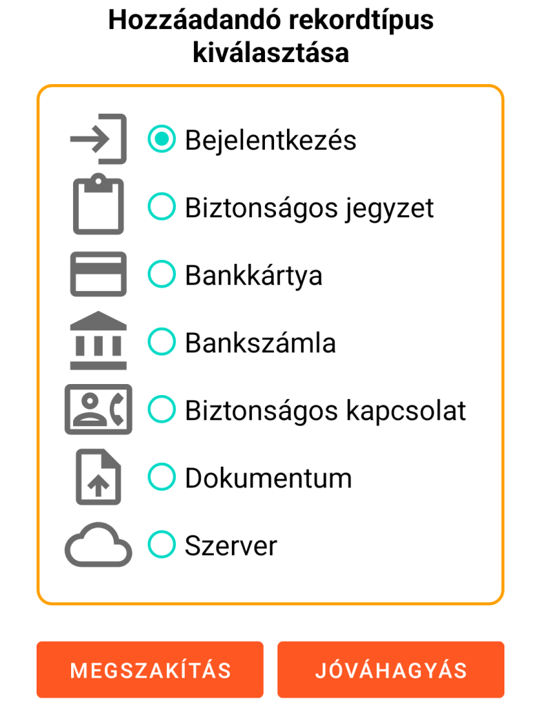 LocalSafeBox - Bejegyzés hozzáadása