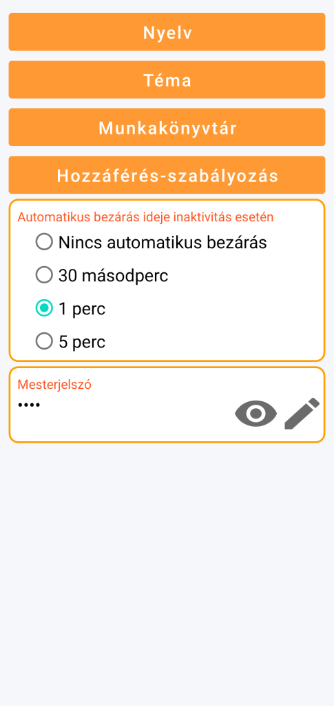 LocalSafeBox - Hozzáférés-vezérlés kezelése