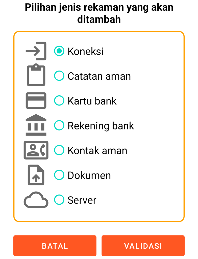 LocalSafeBox - Penambahan rekaman