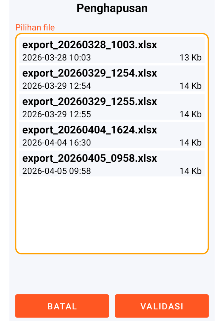LocalSafeBox - Manajemen file XLSX untuk dihapus