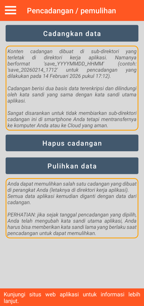 LocalSafeBox - Manajemen pencadangan dan pemulihan