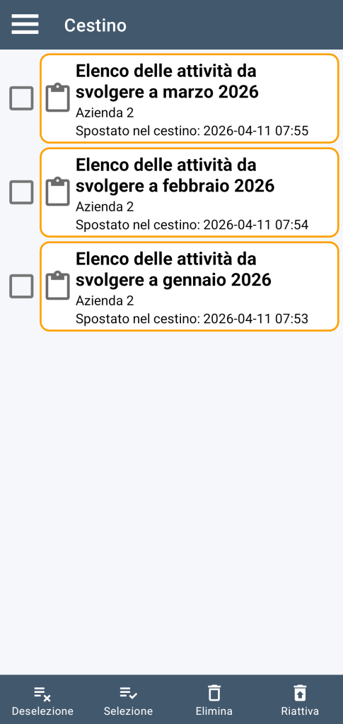 LocalSafeBox - Gestione del Cestino