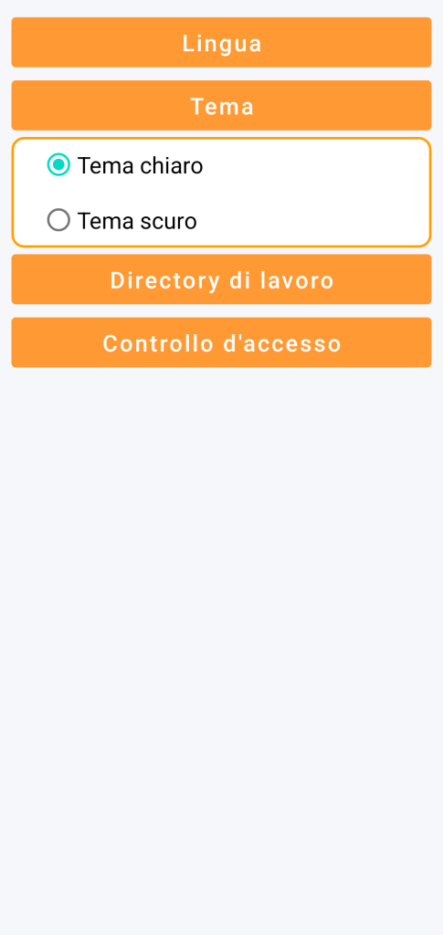 LocalSafeBox - Scelta del tema