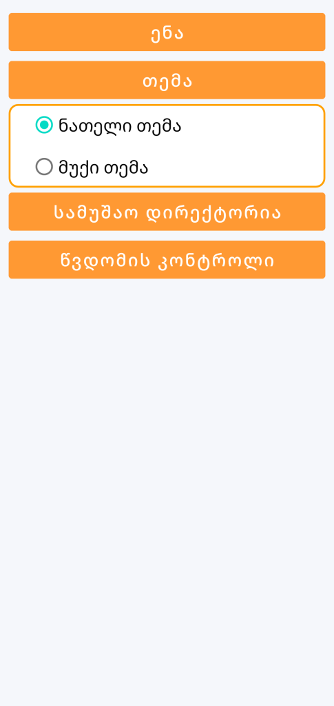 LocalSafeBox - თემის არჩევა
