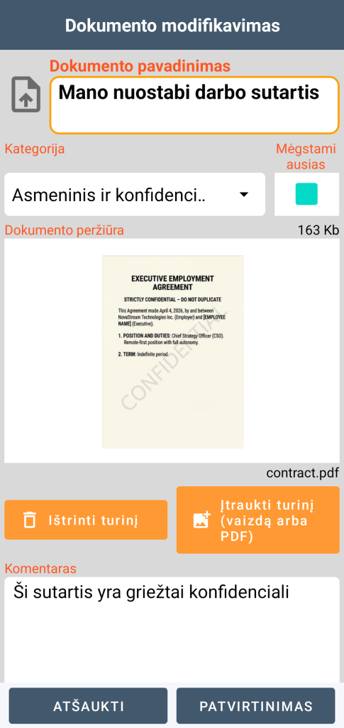 LocalSafeBox – Document su PDF failu redagavimas