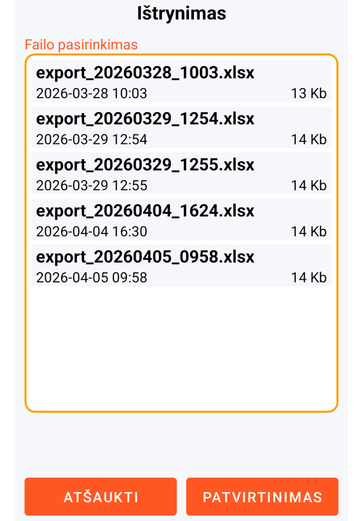 LocalSafeBox - Trintino XLSX failo valdymas