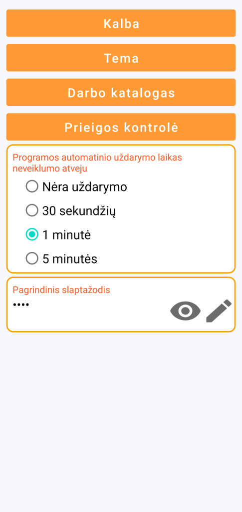 LocalSafeBox - Prieigos kontrolės valdymas