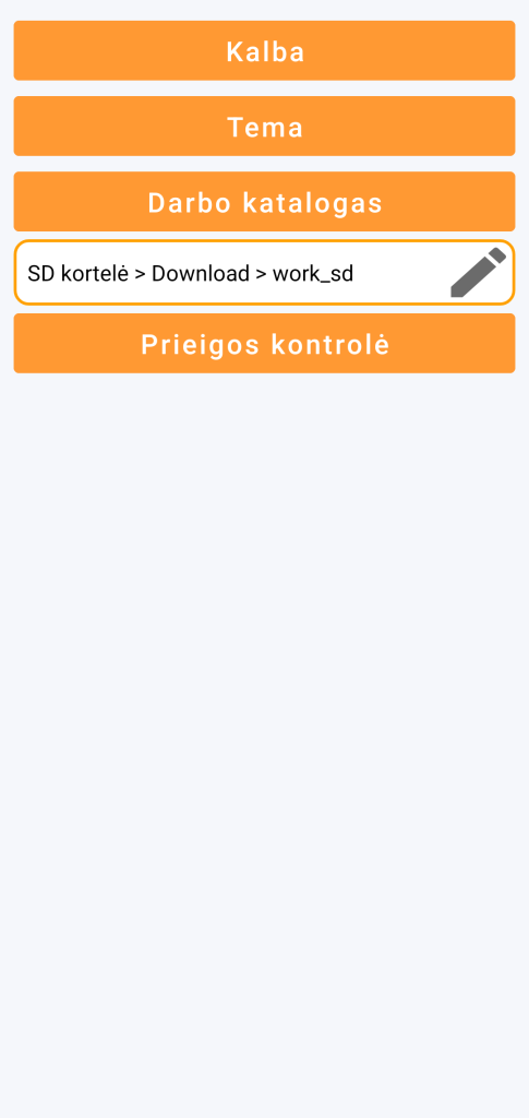 LocalSafeBox - Darbinio katalogo valdymas
