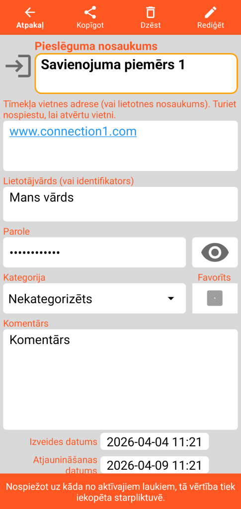 LocalSafeBox - Savienojuma apskate
