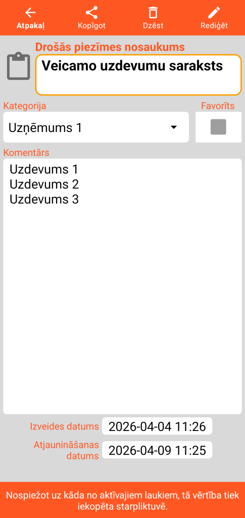 LocalSafeBox - Droša piezīme skatīšana