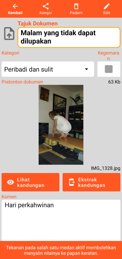 LocalSafeBox - Rujukan Document yang mengandungi foto