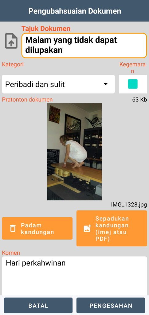 LocalSafeBox - Editan Document yang mengandungi foto