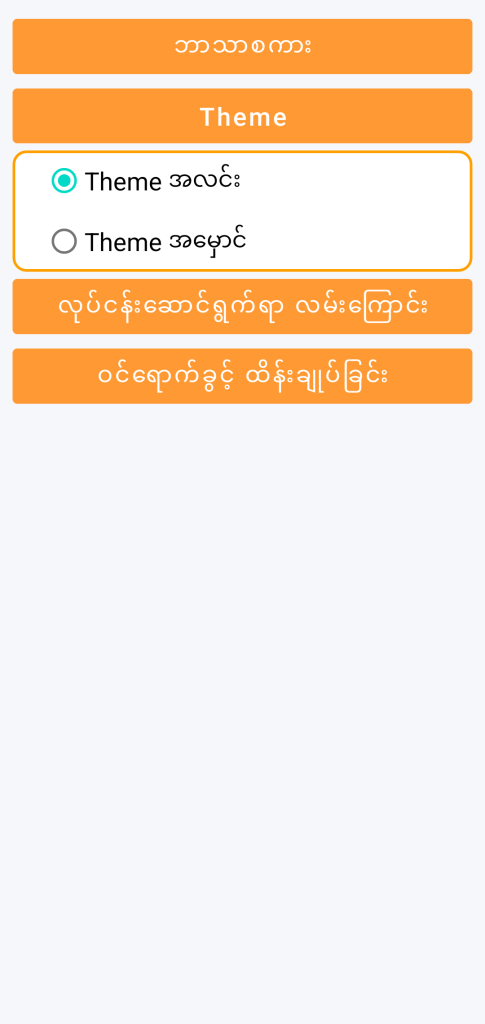 LocalSafeBox - အပြင်အဆင် ရွေးချယ်ခြင်း