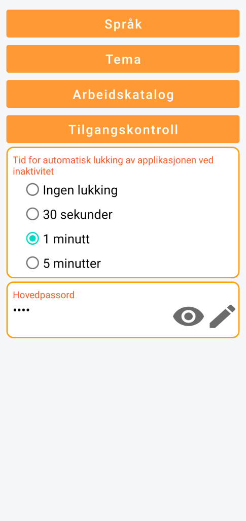 LocalSafeBox - Administrasjon av adgangskontroll