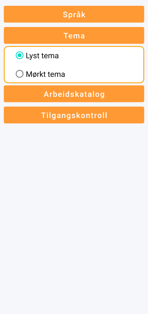 LocalSafeBox - Valg av tema