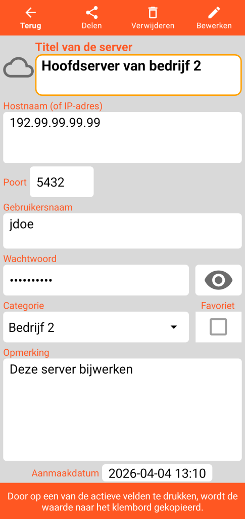 LocalSafeBox - Raadpleging van een Server