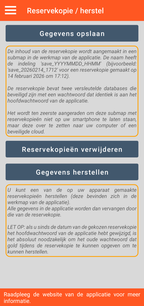 LocalSafeBox - Beheer van back-ups en herstelacties