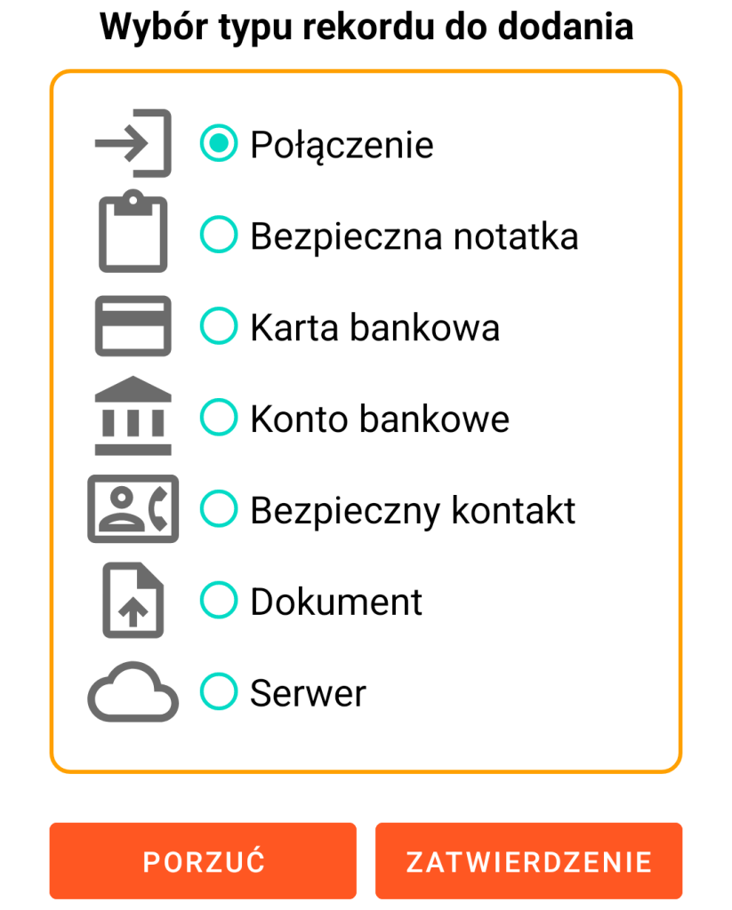 LocalSafeBox - Dodawanie wpisu