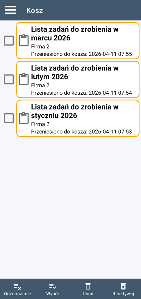 LocalSafeBox - Zarządzanie koszem
