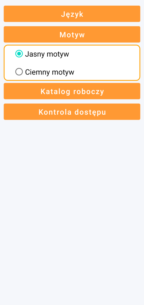 LocalSafeBox - Wybór motywu