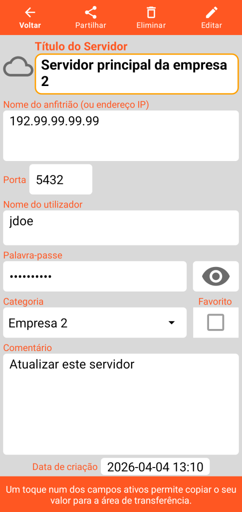 LocalSafeBox - Consulta de um Servidor