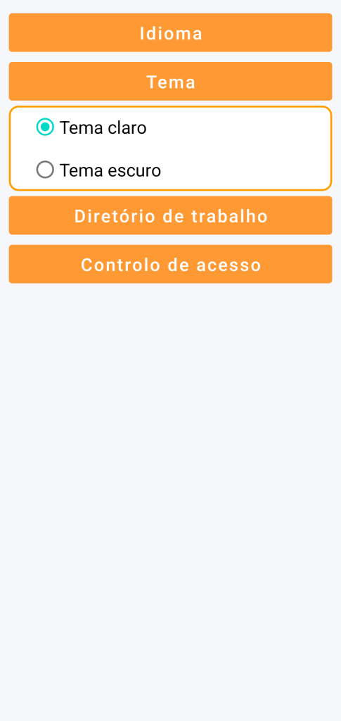 LocalSafeBox - Escolha do tema