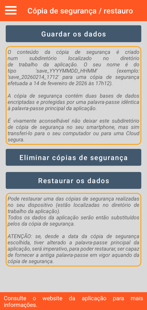 LocalSafeBox - Gestão das salvaguardas e das restaurações