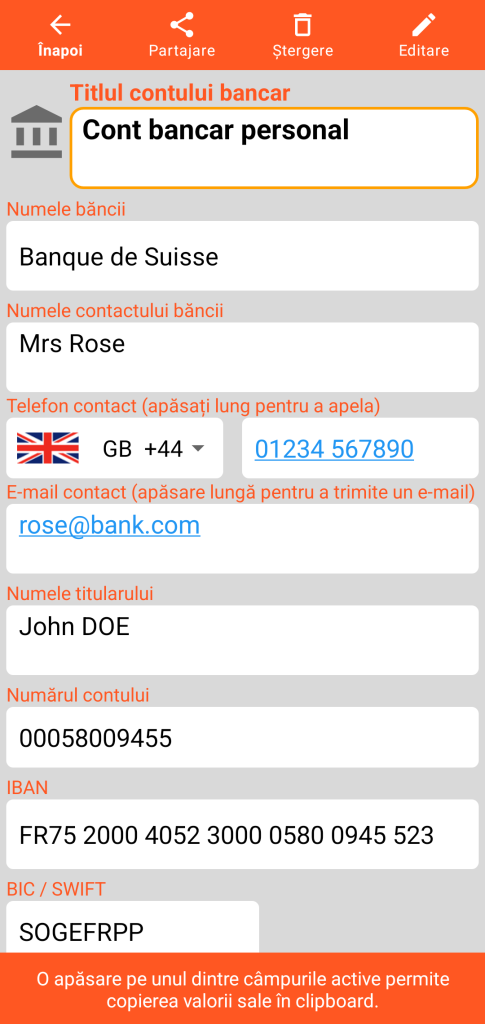 LocalSafeBox - Consultarea unui cont bancar