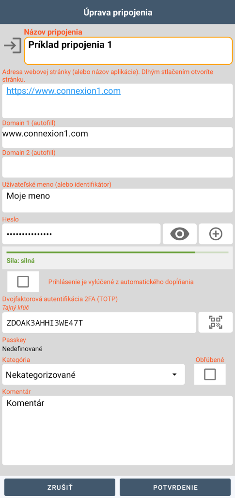 Pripojenie