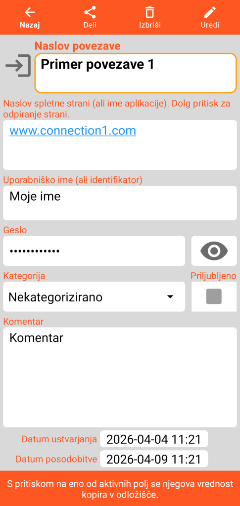 LocalSafeBox - Pregled Povezave