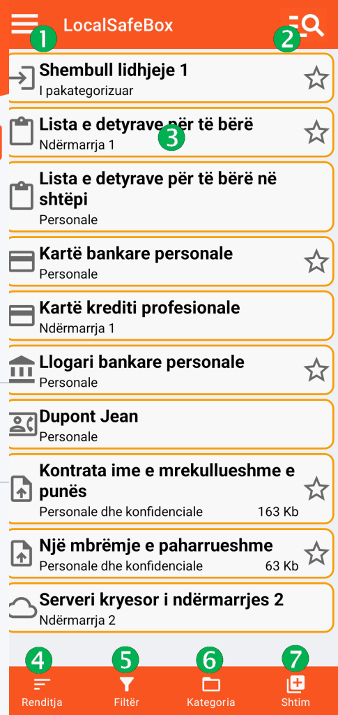 LocalSafeBox - Ekrani kryesor