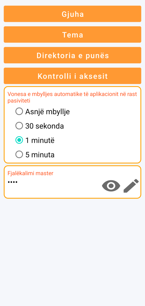 LocalSafeBox - Menaxhimi i kontrollit të aksesit