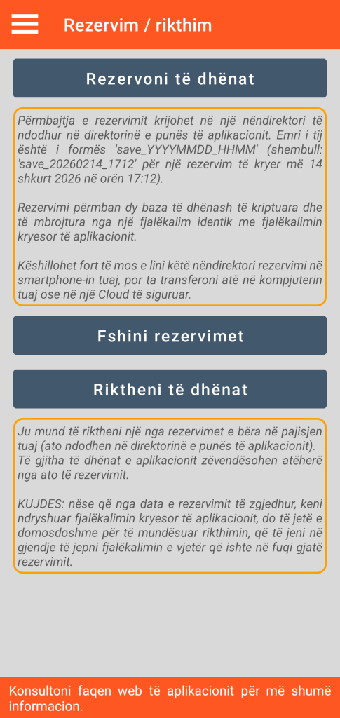 LocalSafeBox - Menaxhimi i ruajtjeve dhe restaurimeve