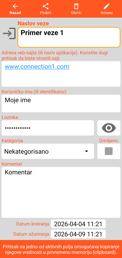 LocalSafeBox - Pregled internet veze