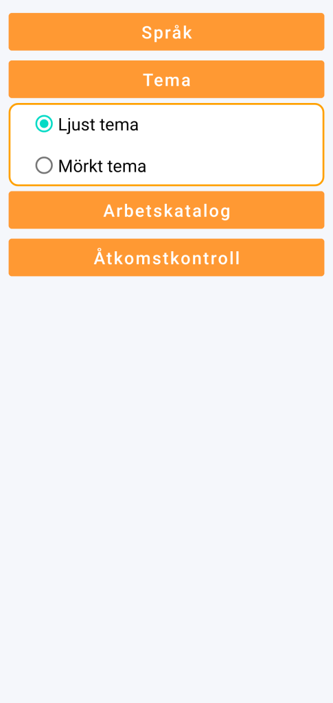 LocalSafeBox - Val av tema