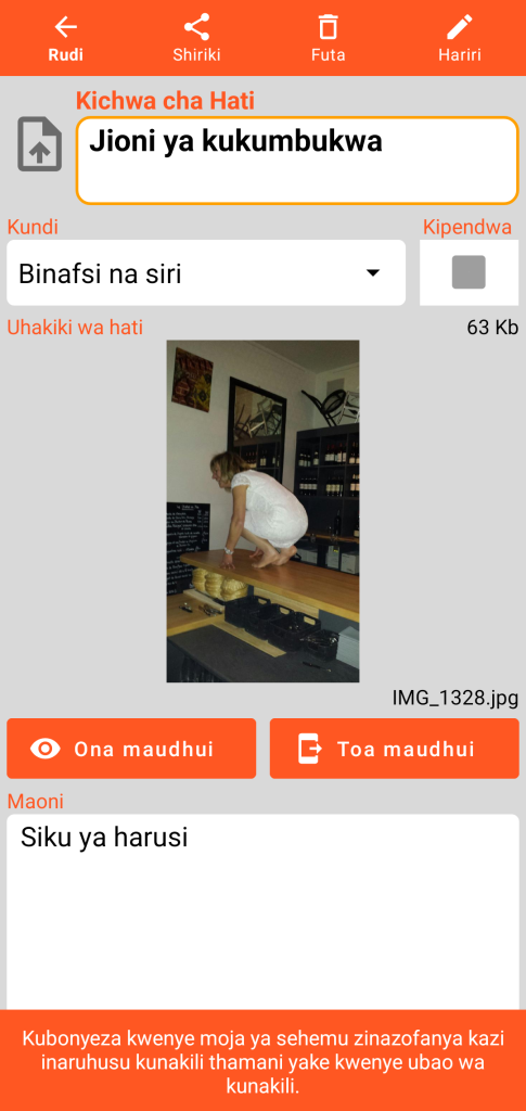 LocalSafeBox - Uchunguzi wa Document iliyo na picha