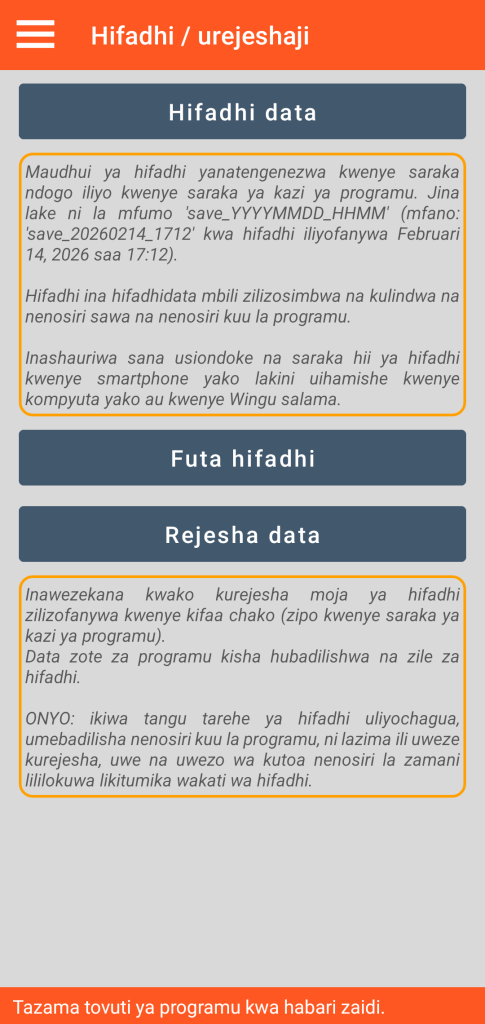 LocalSafeBox - Usimamizi wa kuhifadhi na kurejesha