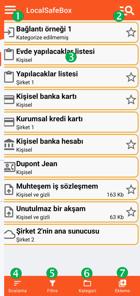 LocalSafeBox - Ana ekran