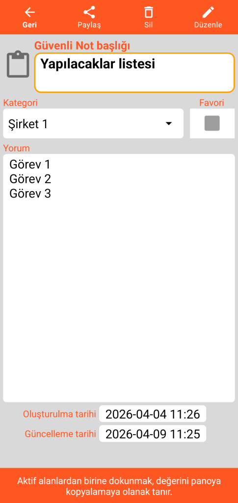 LocalSafeBox - Bir güvenli not danışması