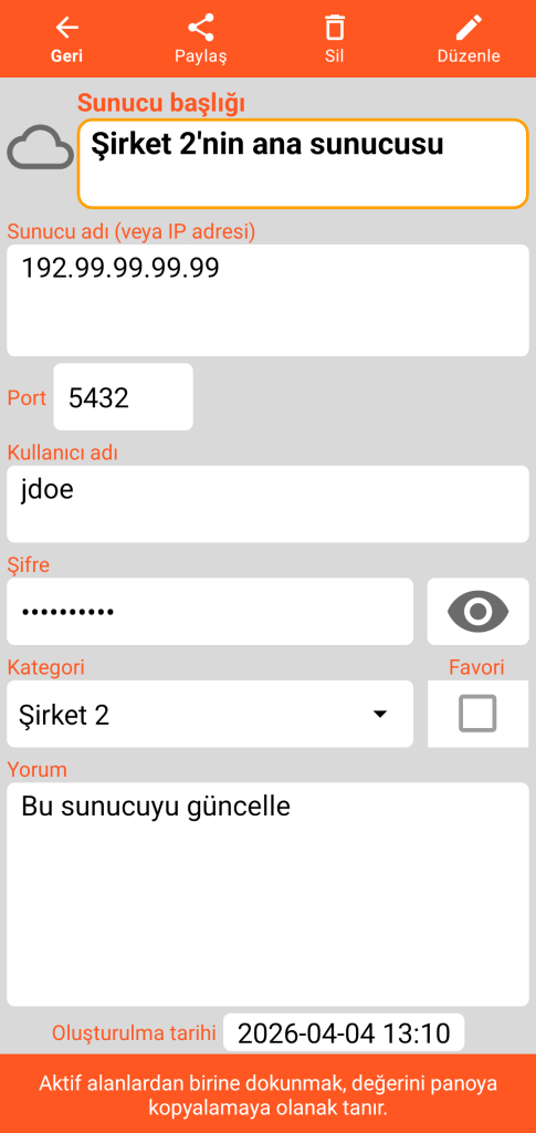 LocalSafeBox - Bir Sunucu Görüntüleme