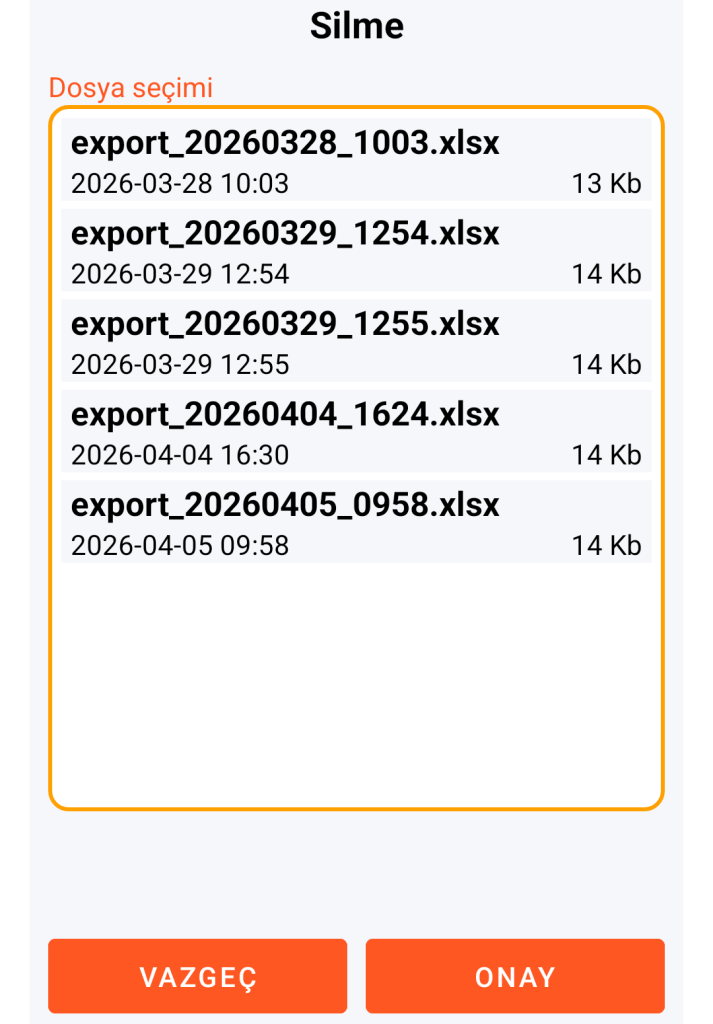 LocalSafeBox - Silinecek XLSX dosyası yönetimi