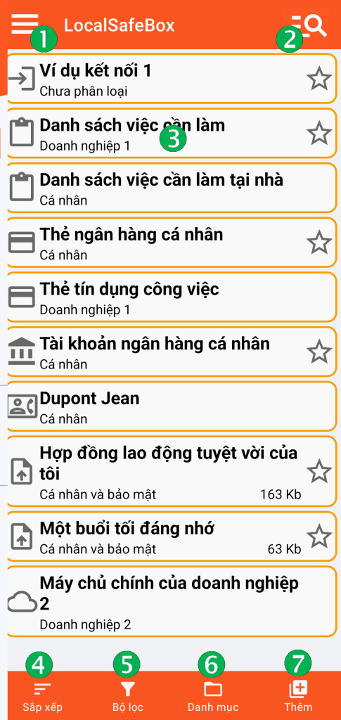 LocalSafeBox - Màn hình chính