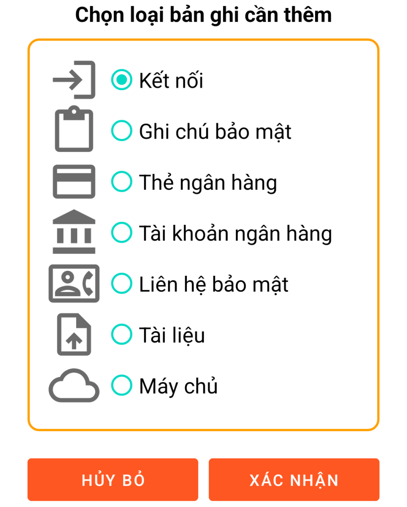 LocalSafeBox - Thêm một bản ghi